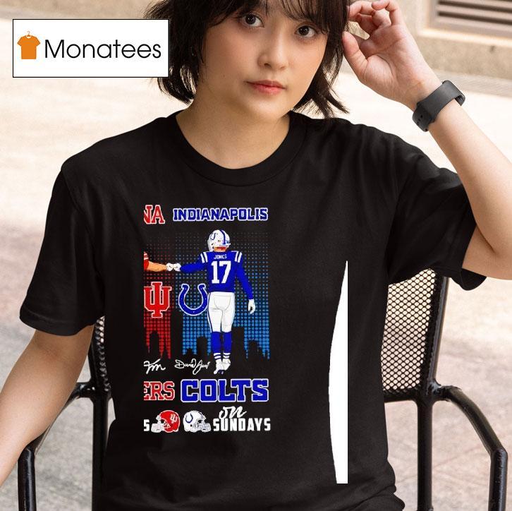 Mendoza Indiana Hoosiers On Saturday And Jones Indianapolis Colts On Sundays Signatures T Shirt