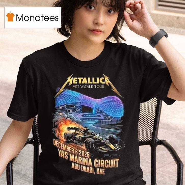 Metallica M Abu Dhabi World Tour Formula Etihad Airways Grand Prix After Race On December At Yas Marina Circuit Uae F Car T Shirt