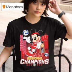 Mickey Mouse X Wisconsin Badgers Volleyball Regional Champions T Shirt