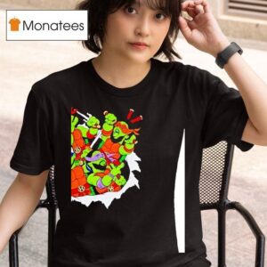 Nage Mutant Ninja Turtles X New York Knicks Nba Team T Shirt