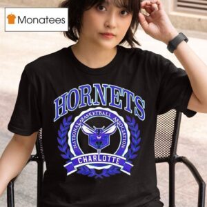 Naional Basketball Association Charlotte Hornets Crest Logo T Shirt