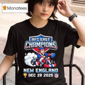 New England Patriots Afc East Champions December Mario Kart Racing T Shirt