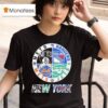 New York Jets New York Nets New York Mets And New York Rangers Mashup Logo T Shirt