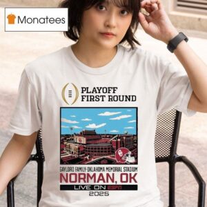 Oklahoma Sooners Cfp St Round Live From Gaylord Family Oklahoma Memorial Stadium T Shirt