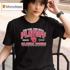 Oklahoma Sooners College Football Playoff Cfp Black T Shirt