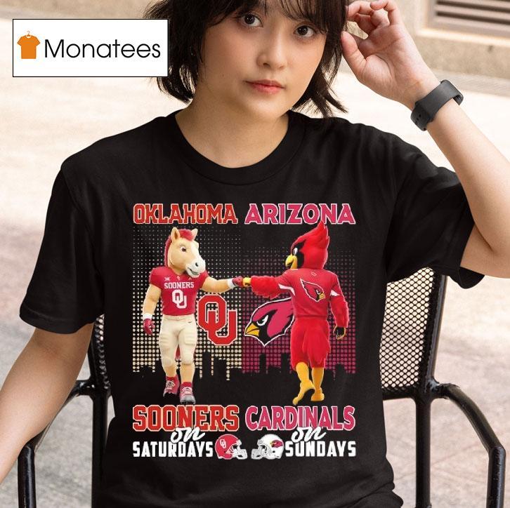 Oklahoma Sooners On Saturdays X Arizona Cardinals On Sundays Masco T Shirt
