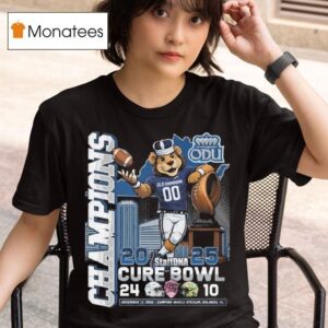 Old Dominion Monarchs Staffdna Cure Bowl Champions Masco T Shirt