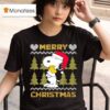 Peanuts Snoopy And Woodstock Merry Christmas T Shirt