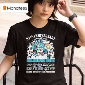 Philadelphia Eagle Football Rd Anniversary Thank You For The Memories Signatures T Shirt