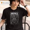 Prince Purple Rain Kiss Blend Whiskey Signature T Shirt