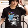 Raccoon With Trash Graphic T Shirt