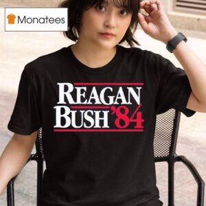 Reagan Bush Campaign Sticker T Shirt
