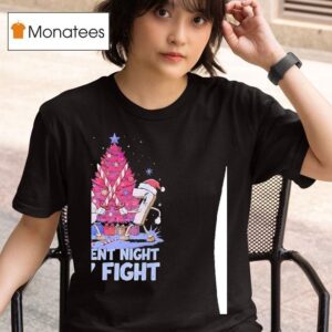 Silent Night Fight Christmas Tree T Shirt