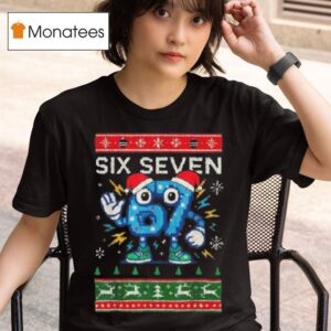 Six Seven Christmas Meme Funny Brainro T Shirt