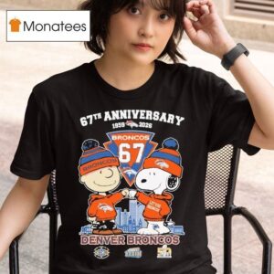 Snoopy And Charlie Brown Denver Broncos Th Anniversary Thank You T Shirt