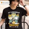Snoopy And Charlie Brown Green Bay Packers Football Th Anniversary Seasons T Shirt