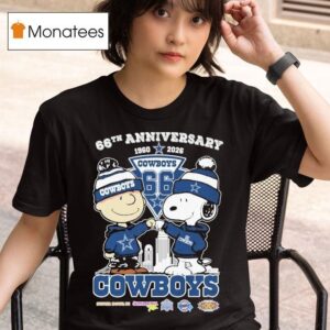 Snoopy And Charlie Brown The Peanuts Dallas Cowboys Th Anniversary T Shirt