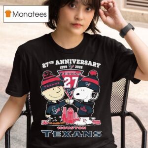 Snoopy And Charlie Brown The Peanuts Houston Texans Th Anniversary T Shirt