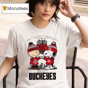Snoopy And Charlie Brown The Peanuts Ohio State Buckeyes Th Anniversary T Shirt