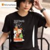 Snoopy And Chris Brown Holding Cross Chicago Bears Christmas Begins With Bears T Shirt