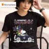 Snoopy And Woodstock Driving Car Uconn Huskies Merry Christmas T Shirt