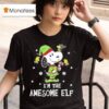 Snoopy Woodstock I M The Awesome Elf Christmas Holiday T Shirt