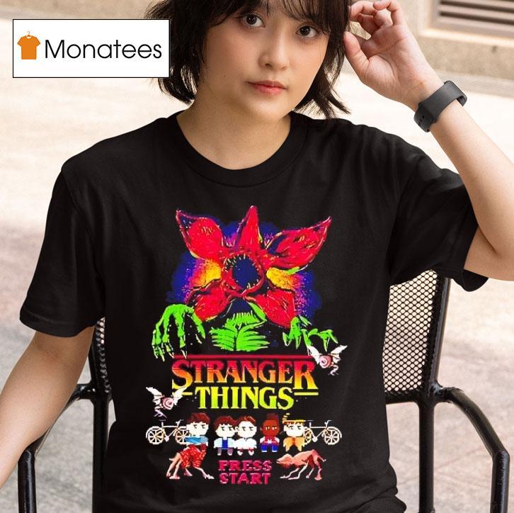 Stranger Things Pixel Adventure Press Star T Shirt