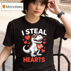 T Rex Holding Heart I Steal Hearts Valentine S Day Meme T Shirt
