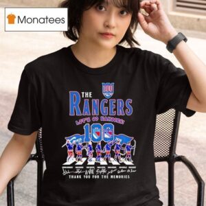 The New York Rangers Th Anniversary Let S Go Rangers Team Walking Across Thank You For The Memories T Shirt