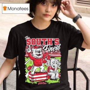 The South S Finest Dawg Georgia Bulldogs Alabama Elephant Mascot Graphic T Shirt