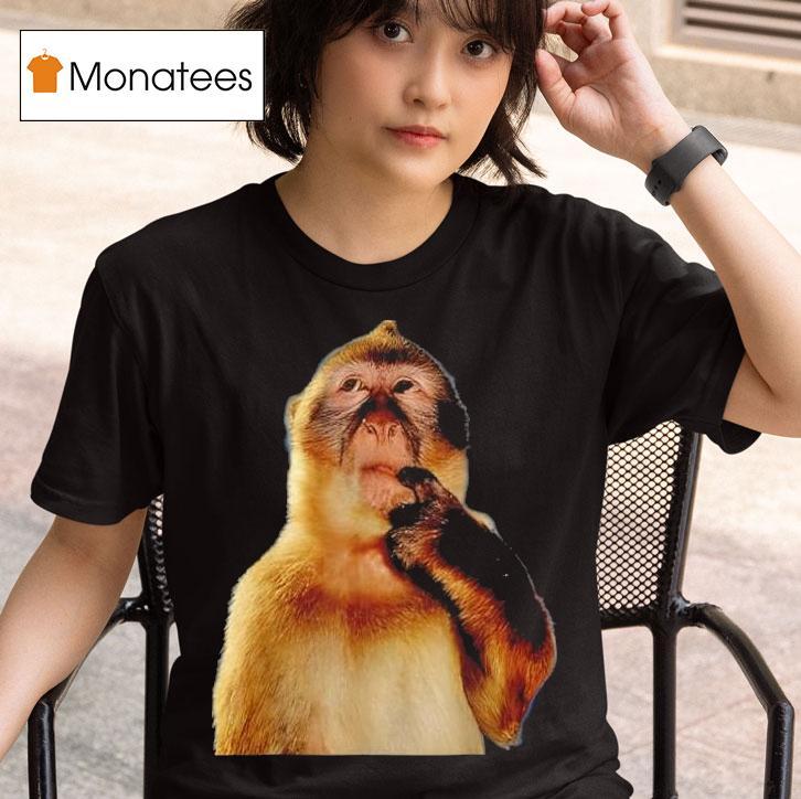 Thinking Monkey Funny Meme Cute T Shirt