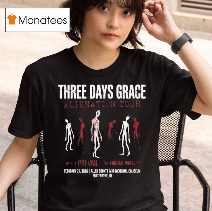 Three Days Grace Alienation Tour Venue At Allen County War Memorial Coliseum Fort Wayne On February T Shirt