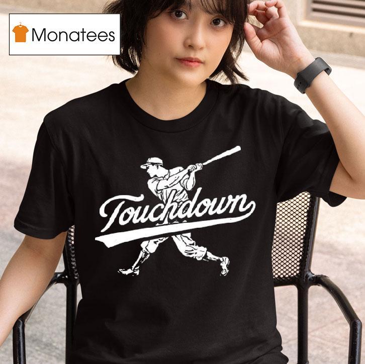 Touchdown Baseball Player Graphic T Shirt
