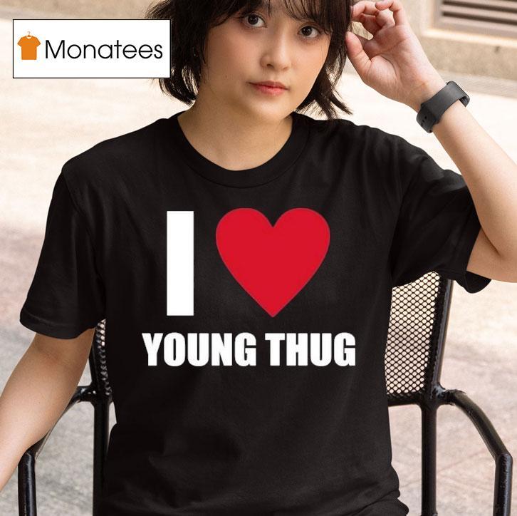 Yak Gotti Wearing I Love Young Thug T Shirt