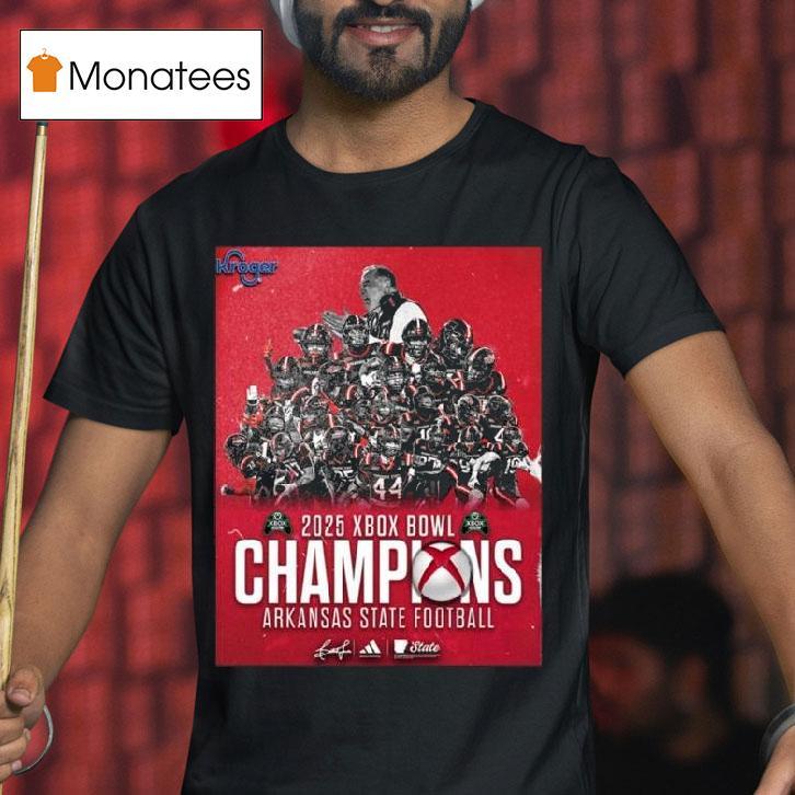 Arkansas State Red Wolves Football Are Xbox Bowl Champions T Shirt Arkansas State Red Wolves Football Are Xbox Bowl Champions T Shirt