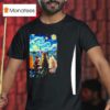 Cat Starry Night Van Gogh Cats Rooftop Scene Feline T Shirt