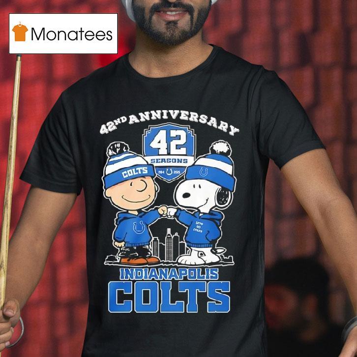 Charlie Brown And Snoopy Indianapolis Colts Th Anniversary T Shirt Charlie Brown And Snoopy Indianapolis Colts Th Anniversary T Shirt