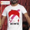 David Bowie Aladdin Sane Lightning Bolt Sketch T Shirt