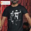 Drake Maye And Tom Brady New England Patriots Black And White Photo Signatures T Shirt