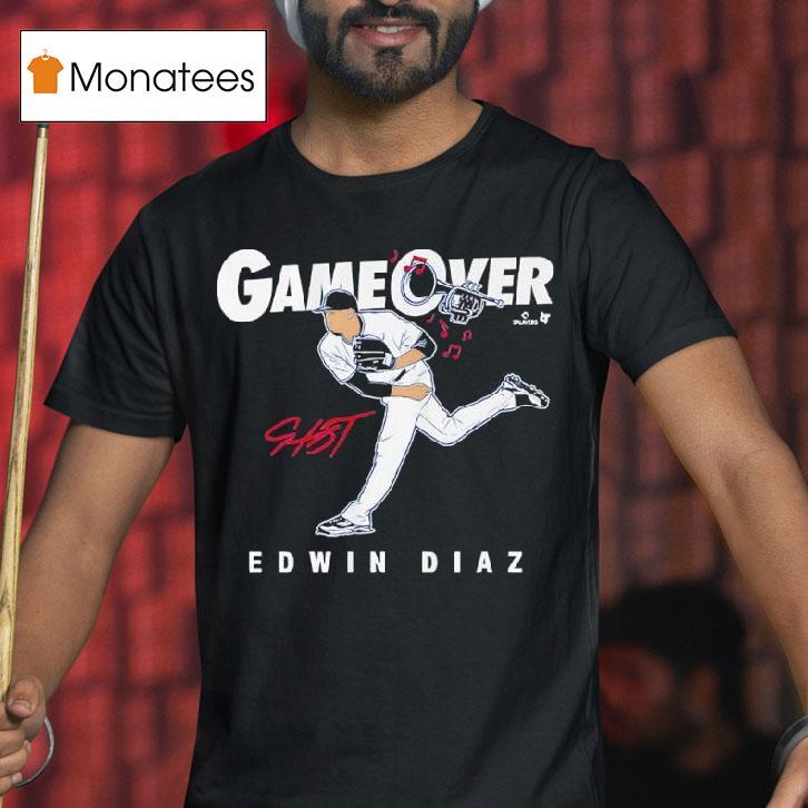 Edwin Diaz Game Over Los Angeles Signature T Shirt Edwin Diaz Game Over Los Angeles Signature T Shirt