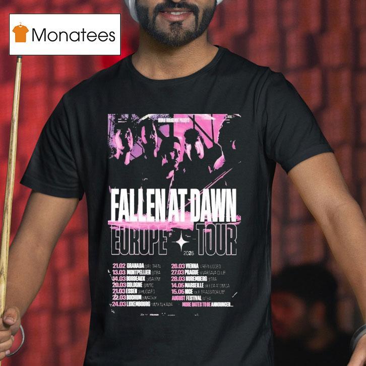 Fallen At Dawn European Tour T Shirt Fallen At Dawn European Tour T Shirt