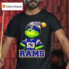 Grinch Wearing Los Angeles Rams Number Apparel Item T Shirt