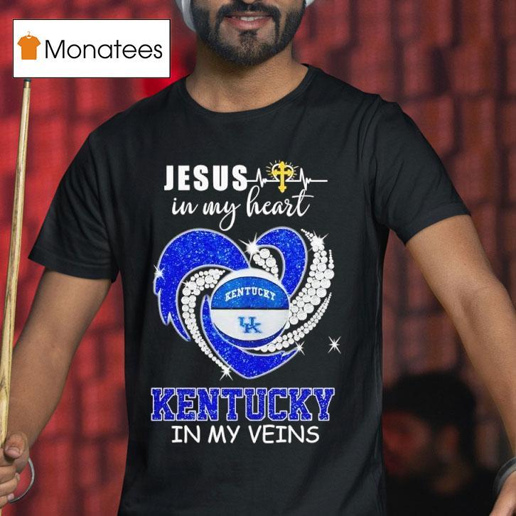 Kentucky Wildcats In My Veins Jesus In My Hear T Shirt Kentucky Wildcats In My Veins Jesus In My Hear T Shirt