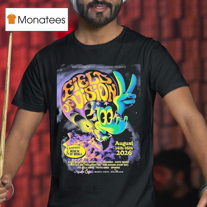 King Gizzard And The Lizard Wizard Field Of Vision Camping And Rock N Roll Usa Shows From August To T Shirt King Gizzard And The Lizard Wizard Field Of Vision Camping And Rock N Roll Usa Shows From August To T Shirt