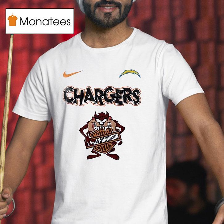 Los Angeles Chargers X Taz Looney Tunes Harley Davidson T Shirt Los Angeles Chargers X Taz Looney Tunes Harley Davidson T Shirt