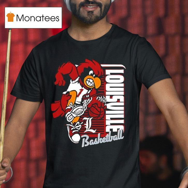 Louisville Cardinals Red Modern Mascot Basketball T Shirt Louisville Cardinals Red Modern Mascot Basketball T Shirt