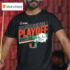 Miami Hurricanes College Football Playoff Stripe Logo T Shirt
