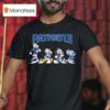 New England Patriot X Goofy X Donald Duck X Mickey Mouse X Stitch Abbey Road T Shirt