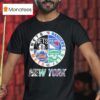 New York Jets New York Nets New York Mets And New York Rangers Mashup Logo T Shirt