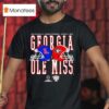 Ole Miss Vs Georgia Allstate Sugar Bowl Helmet Matchup T Shirt